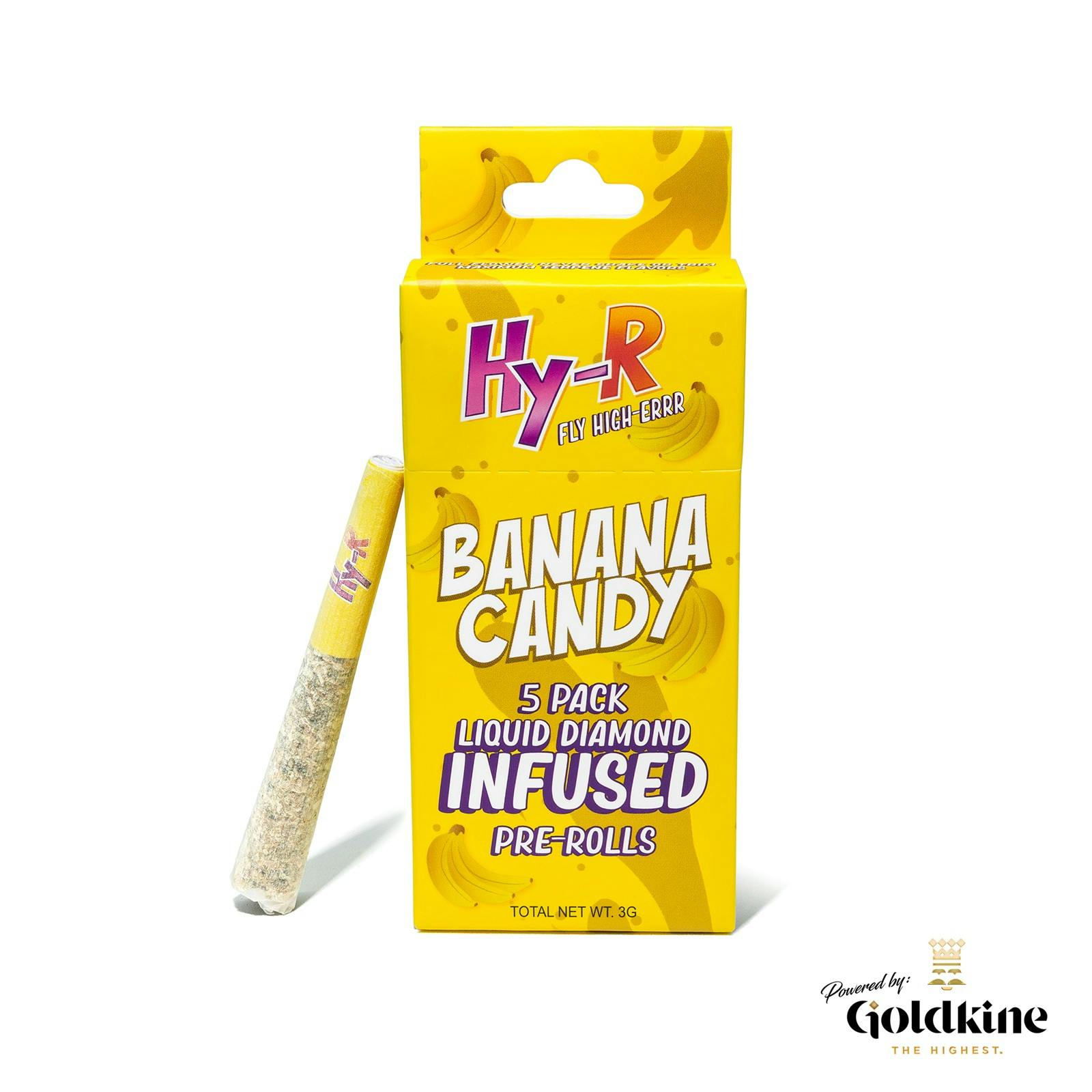 HY-R | BANANA CANDY | HYBRID | INFUSED PREROLLS | 5PK - Main view