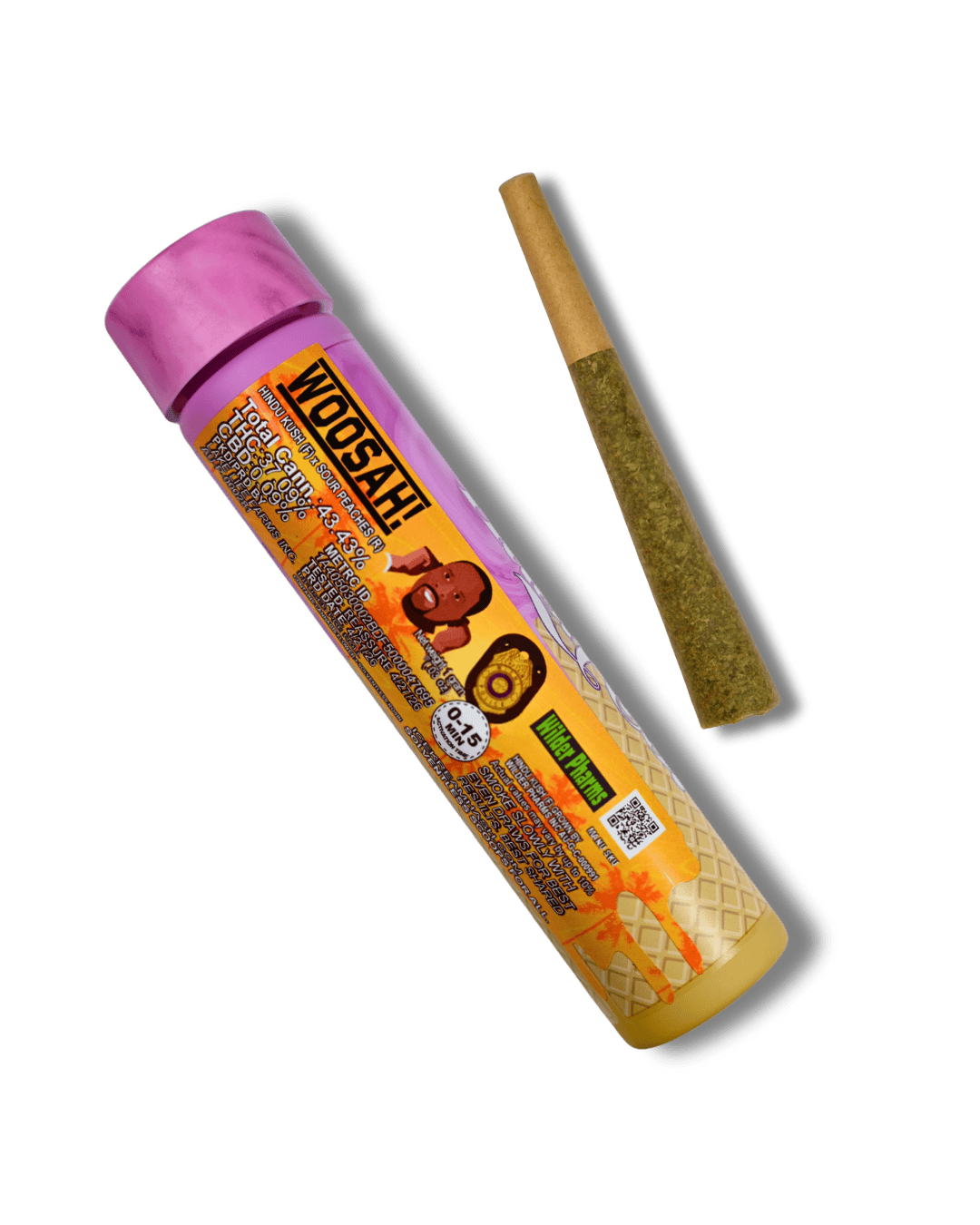 ICE KREAM HASH CO. | WOOSAH | HYBRID | ROSIN INFUSED PRE-ROLL | 1G | REC - Main view