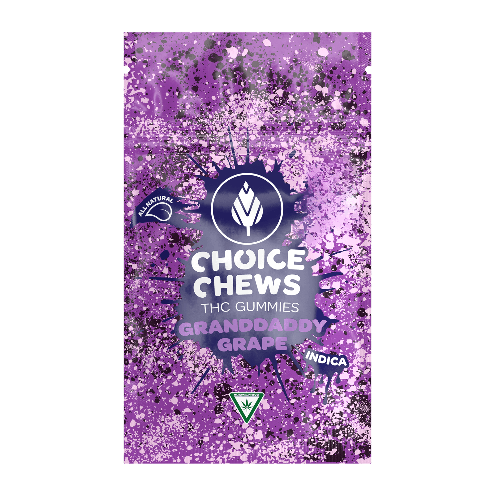 CHOICE | GRANDDADDY GRAPE | INDICA | GUMMIES | 200MG | REC - Main view