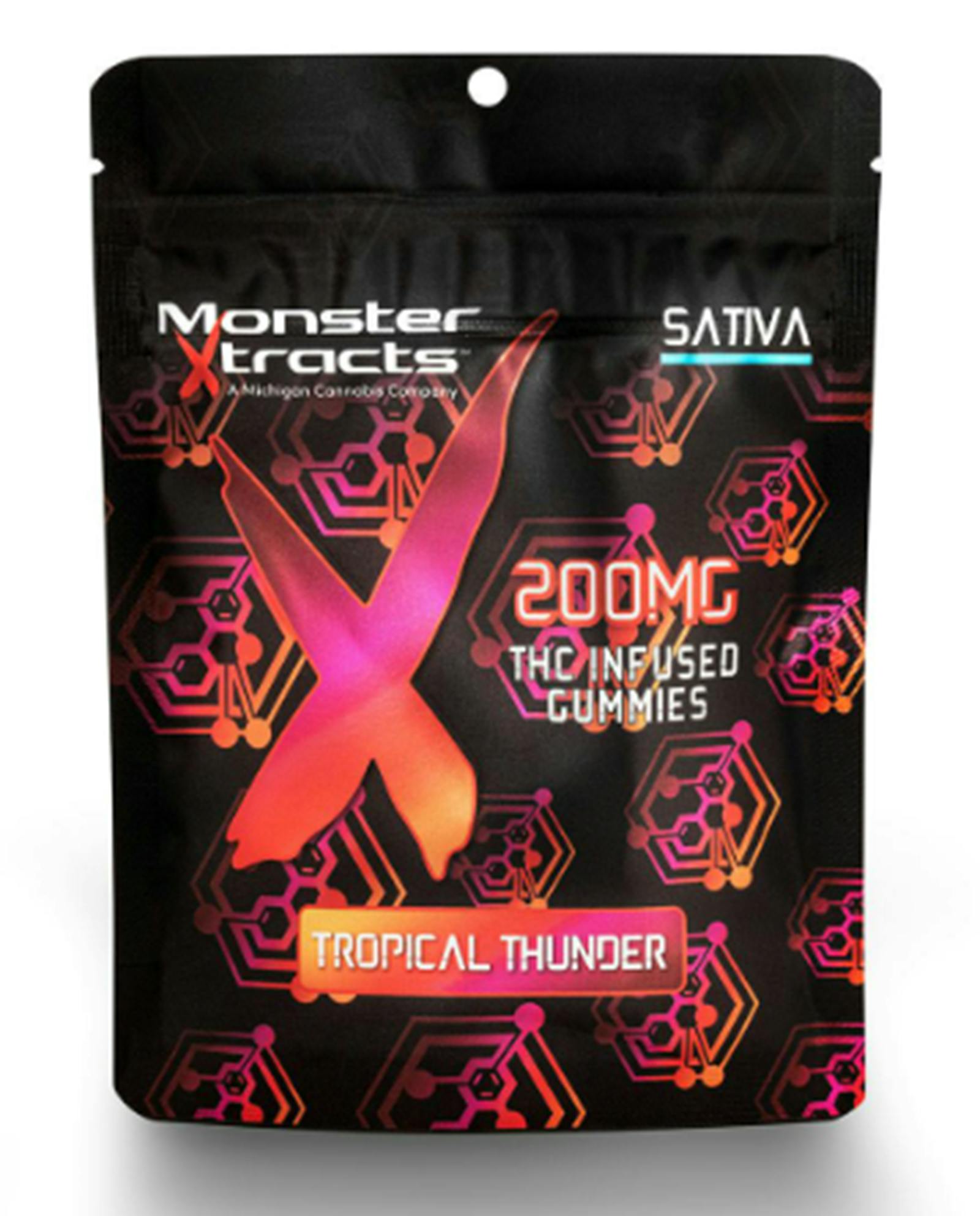 MONSTER MEDIBLES | TROPICAL THUNDER | SATIVA | GUMMIES | 200MG | REC - Main view