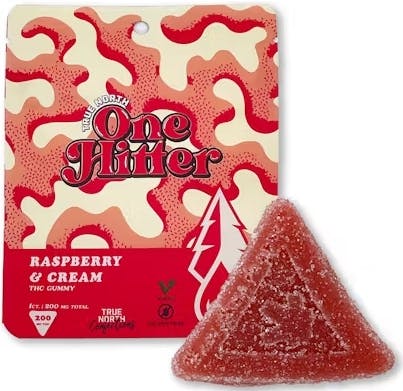 TRUE NORTH | ONE HITTER | RASPBERRY & CREAM | GUMMIES | 200MG | REC - Main view