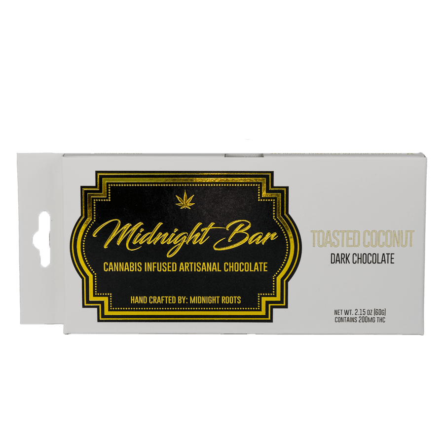 MIDNIGHT BAR | TOASTED COCONUT | CHOCOLATE BAR | 200MG | REC - Main view
