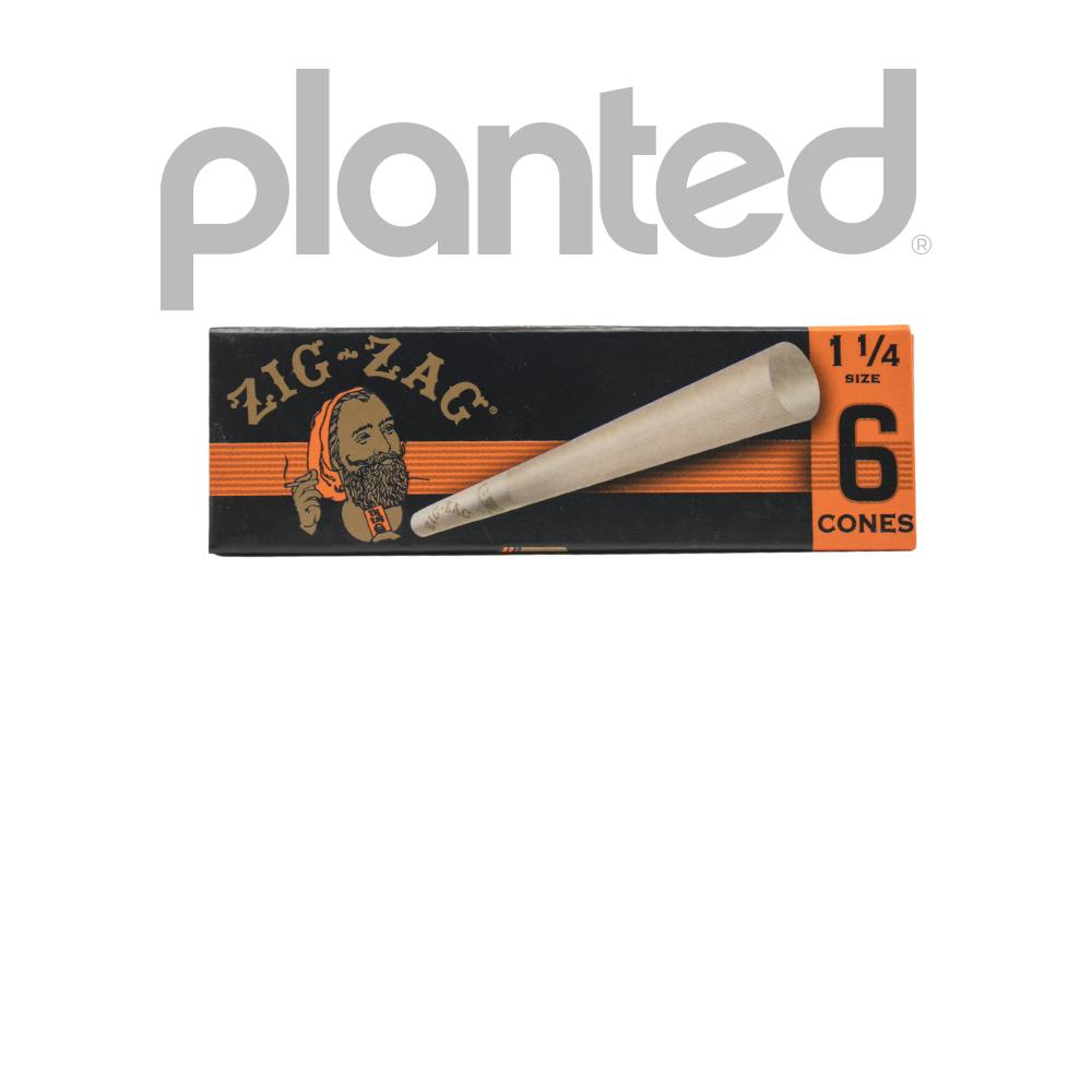 ZIG-ZAG | ULTRA THIN | CONES | 1 1/4 INCH | 6 PACK - Main view