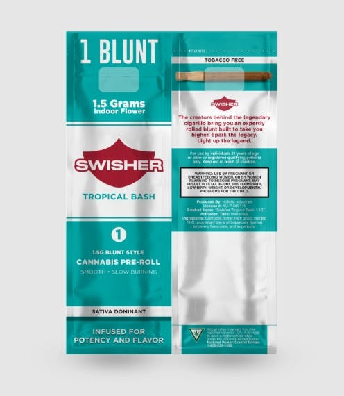 SWISHER | TROPICAL BASH | SATIVA | INFUSED BLUNT | 1.5G | REC - Main view