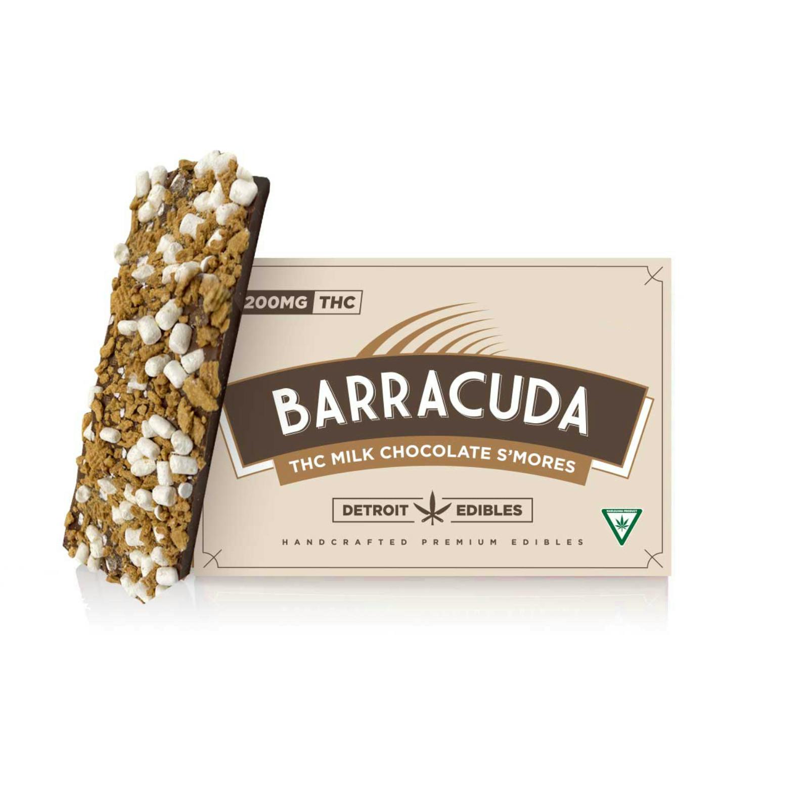 DETROIT EDIBLES | BARRACUDA BAR S'MORES | MILK CHOCOLATE | 200MG | REC - Main view