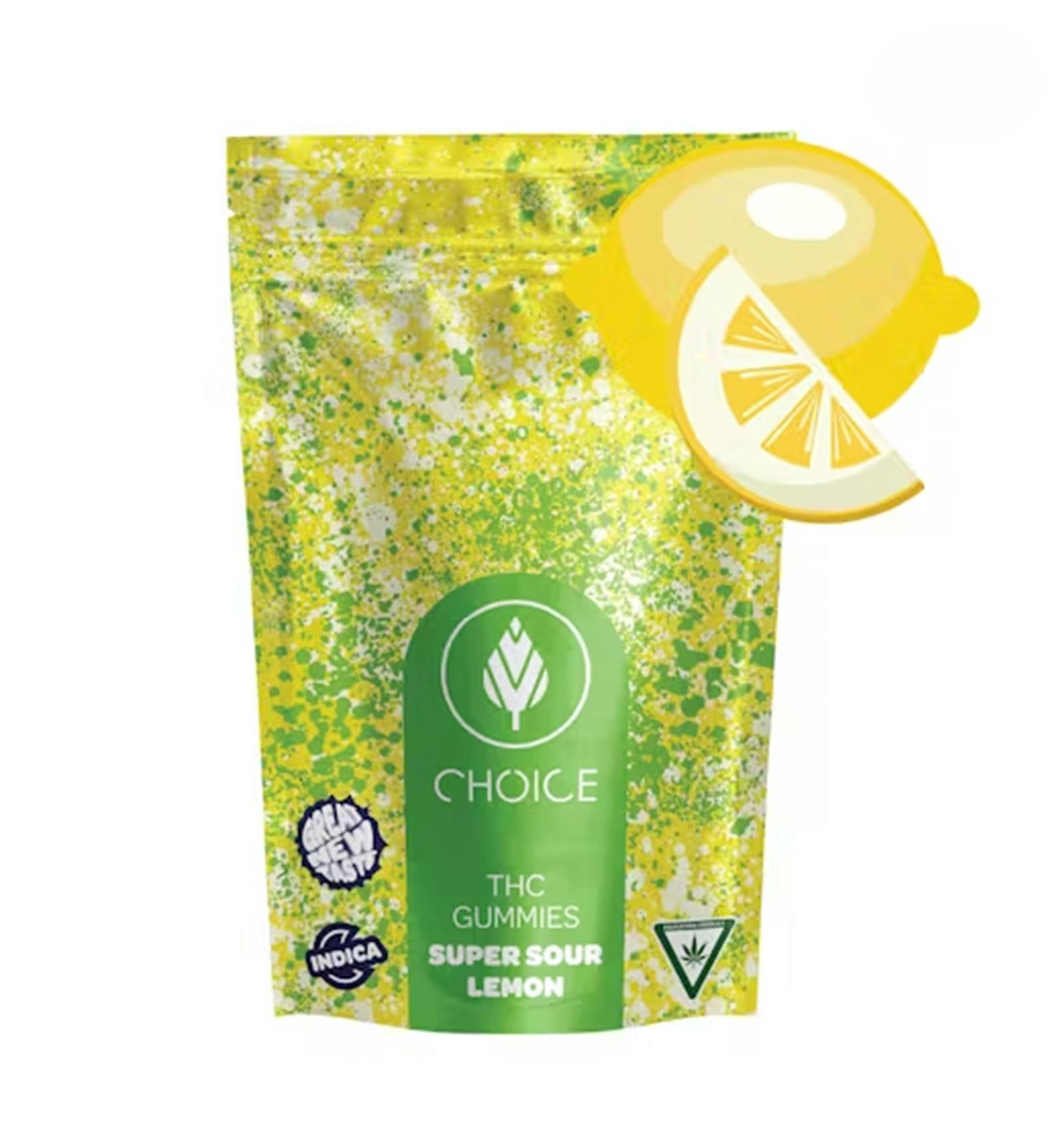 CHOICE | SUPER SOUR LEMON | INDICA | GUMMIES | 100MG | REC - Main view
