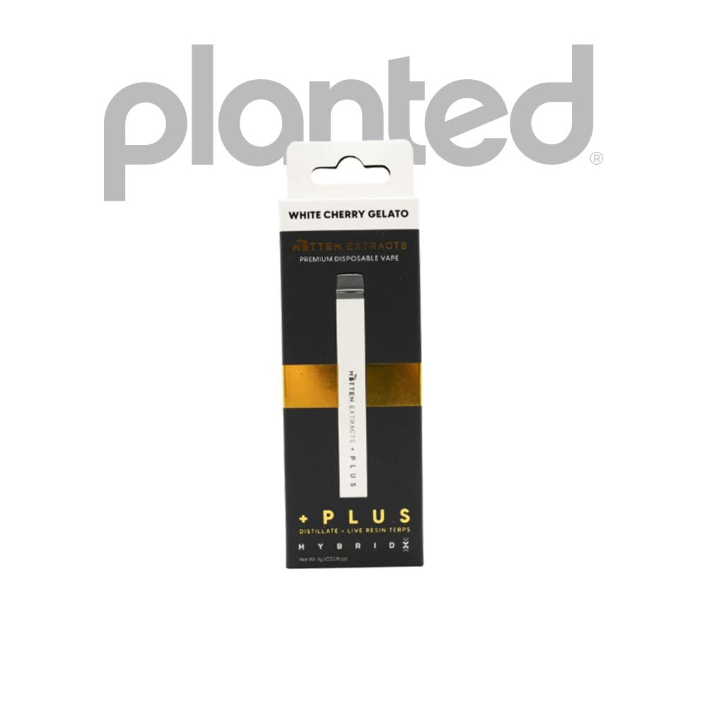 Mitten | White Cherry Gelato | Hybrid | 1G Disposable Vape Pen | REC - Main view