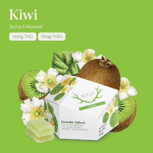 WYLD | KIWI | SATIVA | 200MG:100MG | GUMMIES | REC - Main view