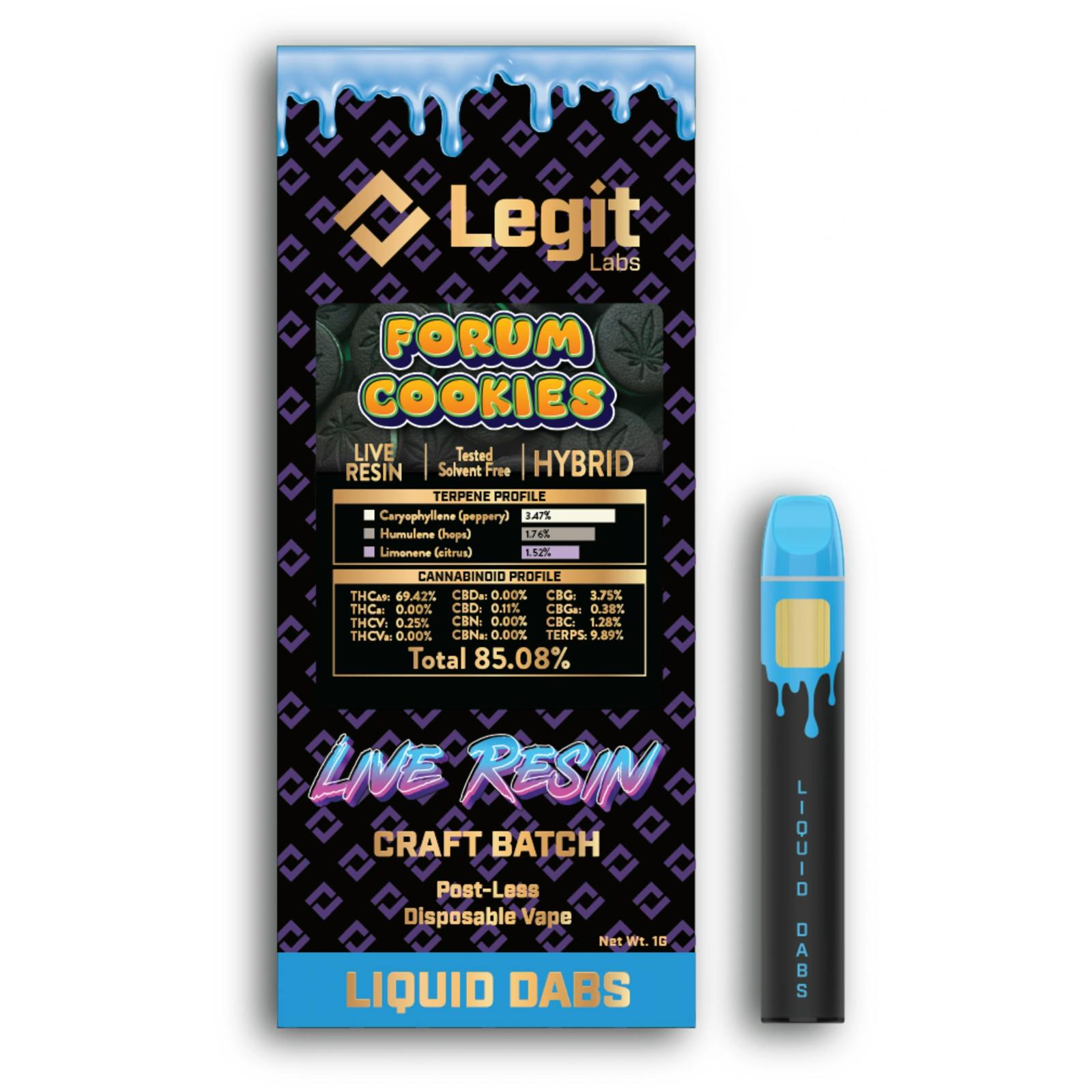 LEGIT LABS | MARSHMALLOW MILK | HYBRID | DISPOSABLE VAPE | 1G | REC - Main view
