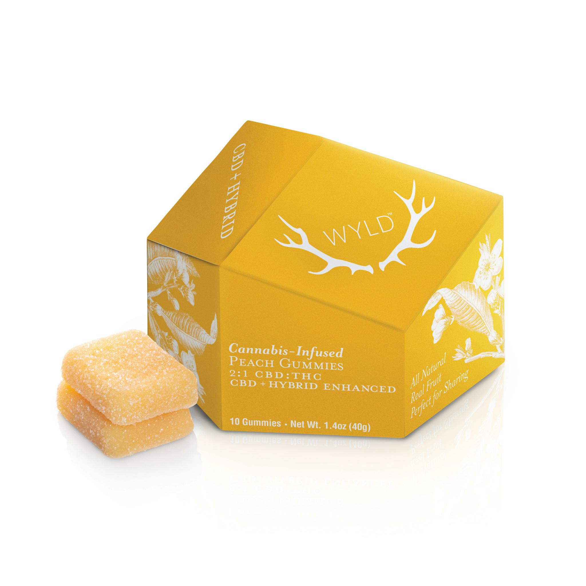 WYLD | PEACH | HYBRID | GUMMIES | 100MG:50MG | REC - Main view