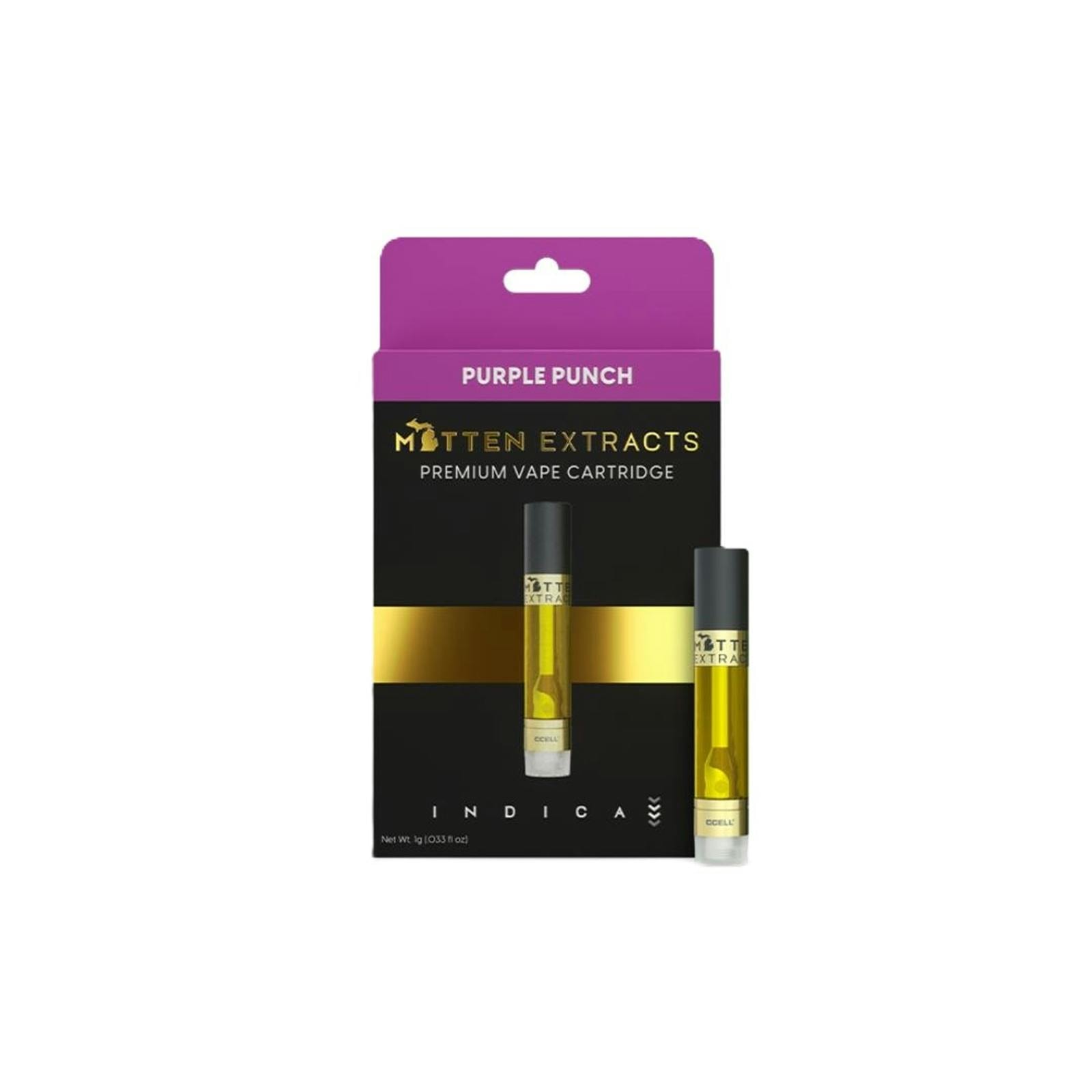 MITTEN EXTRACTS | PURPLE PUNCH | INDICA | 510 CARTRIDGE | 1G | REC - Main view