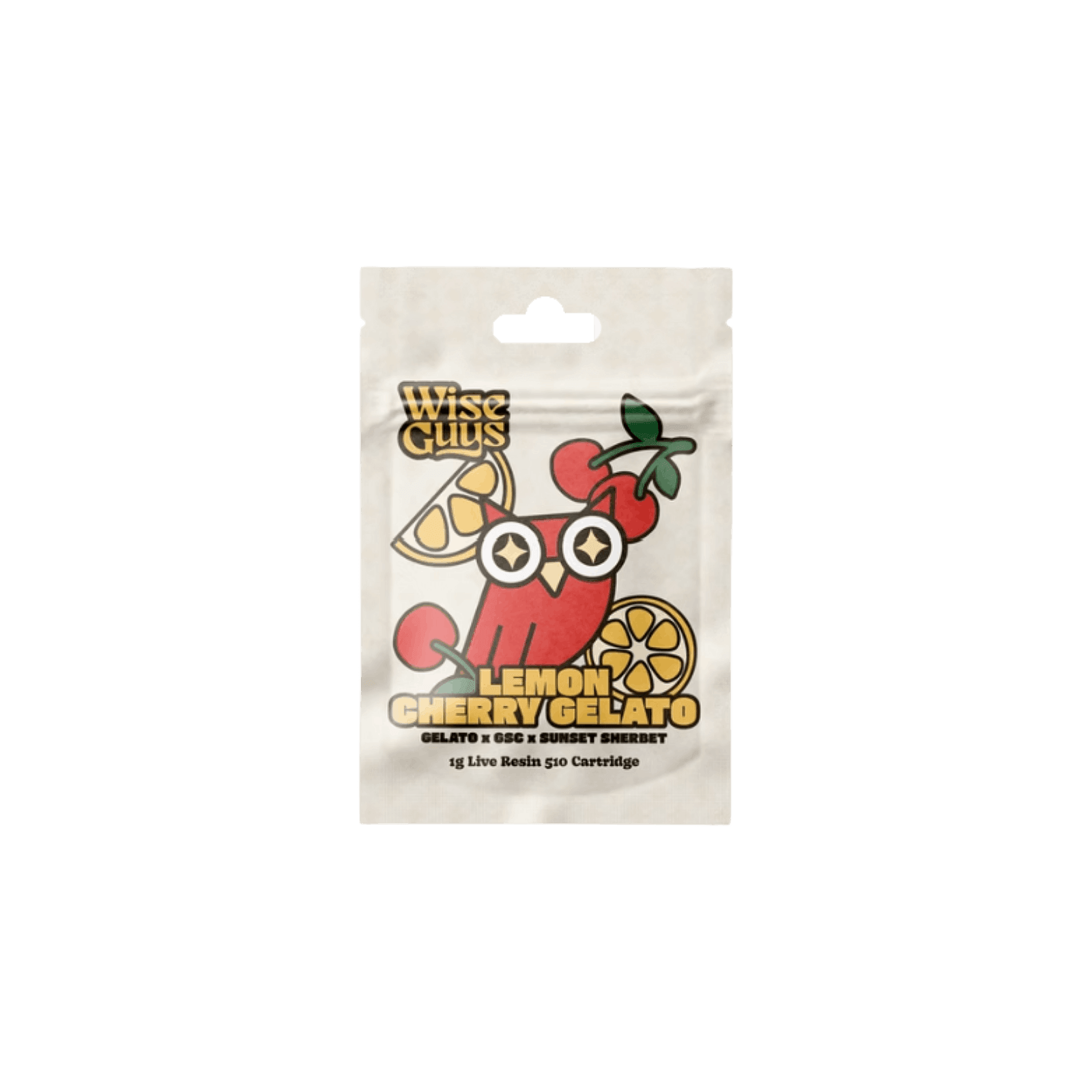WISE GUYS | LEMON CHERRY GELATO | HYBRID | LIVE RESIN 510 CARTRIDGE | REC - Main view