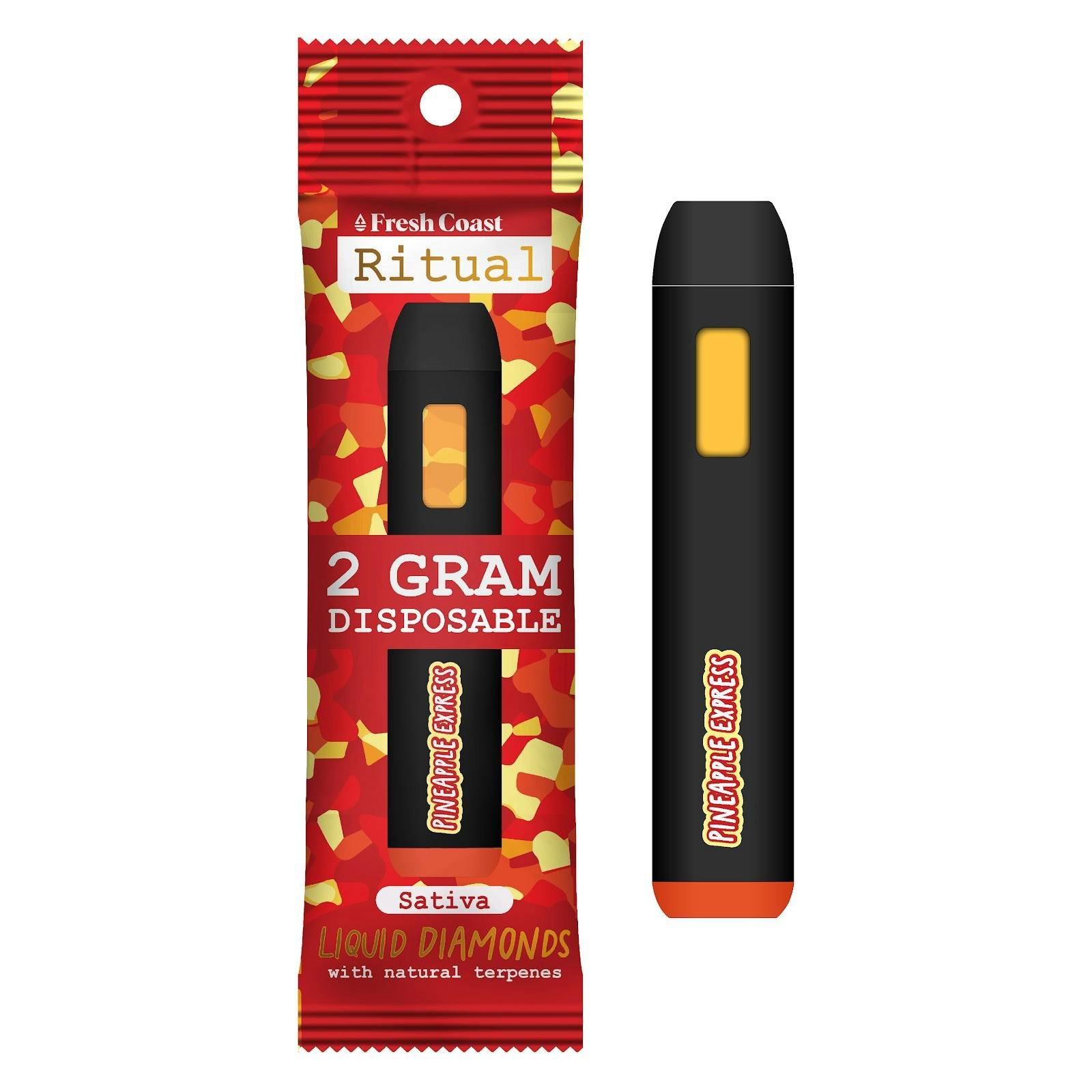 FRESH COAST | RITUAL | PINEAPPLE EXPRESS | SATIVA | DISPOSABLE VAPE | 2G | REC - Main view
