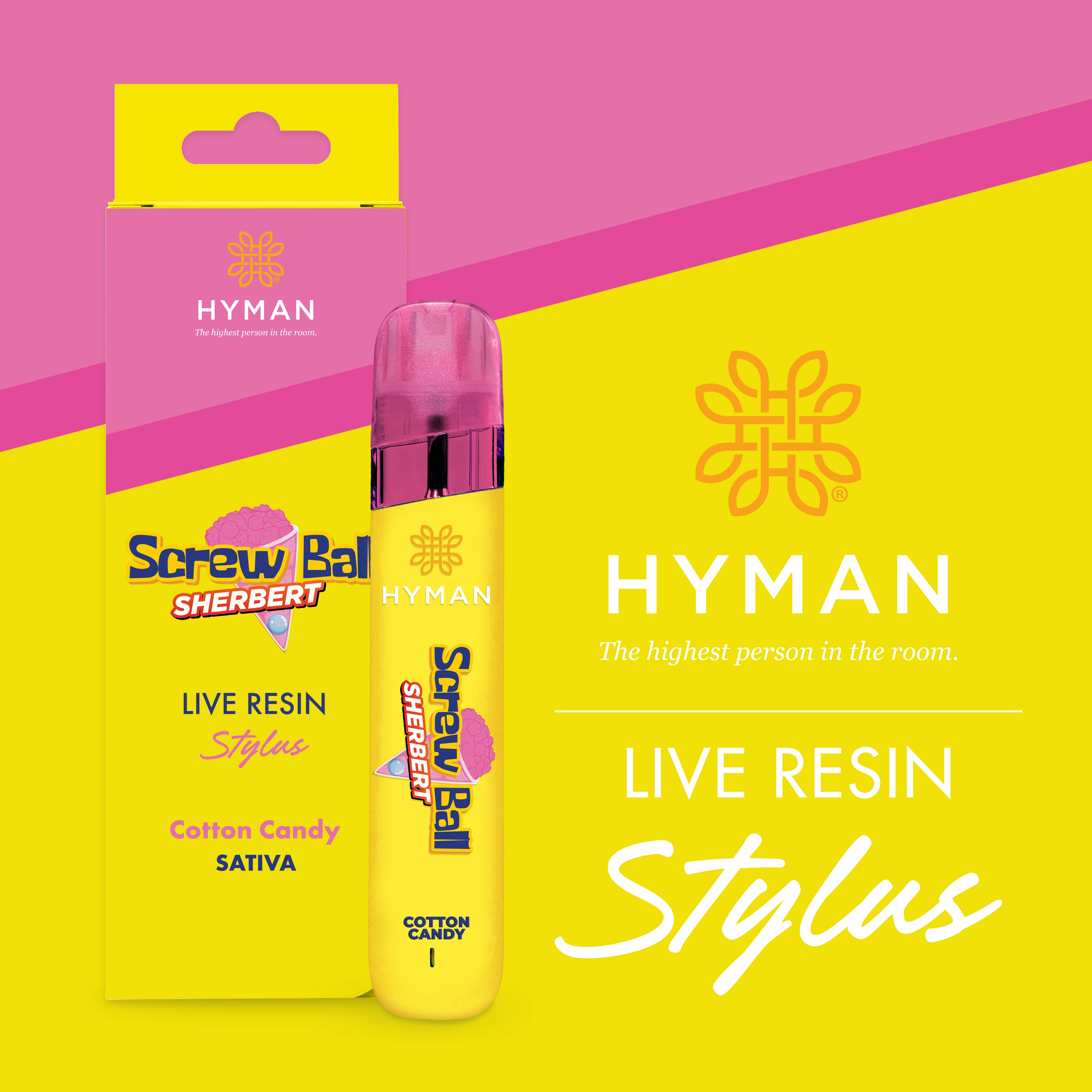 HYMAN | SCREW BALL SHERBET | SATIVA | DISPOSABLE VAPE | 1G | REC - Main view