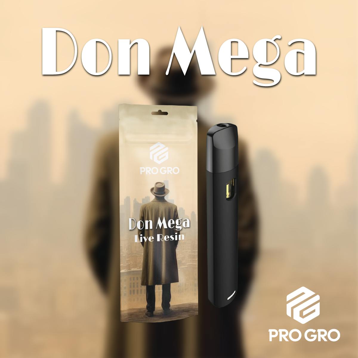 PRO GRO | DON MEGA | INDICA | DISPOSABLE VAPE | 1G | REC - Main view