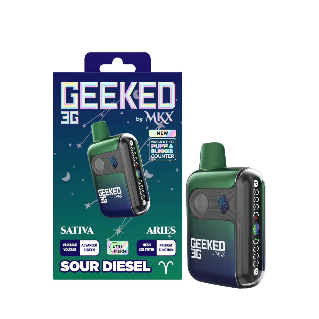 MKX | GEEKED SOUR DIESEL | SATIVA | DISPOSABLE VAPE | 3G | REC - Main view