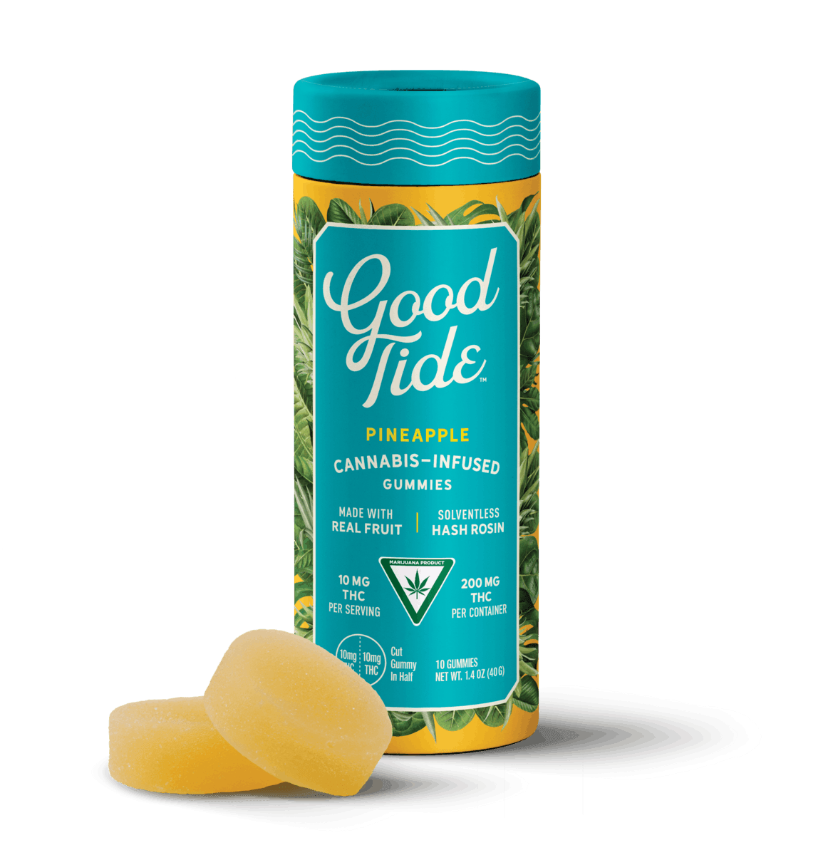 Good Tide | Pineapple | Hash Rosin Gummies | 200MG - Main view