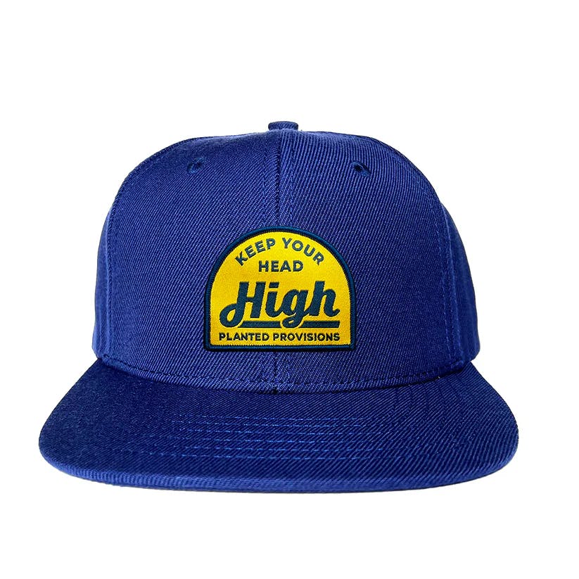 Blue Snapback | Yellow "Keep Your Head High" Patch - Main view