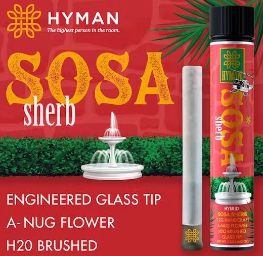 HYMAN | SOSA SHERB | HYBRID | PRE-ROLL | 1.2G | REC - Main view