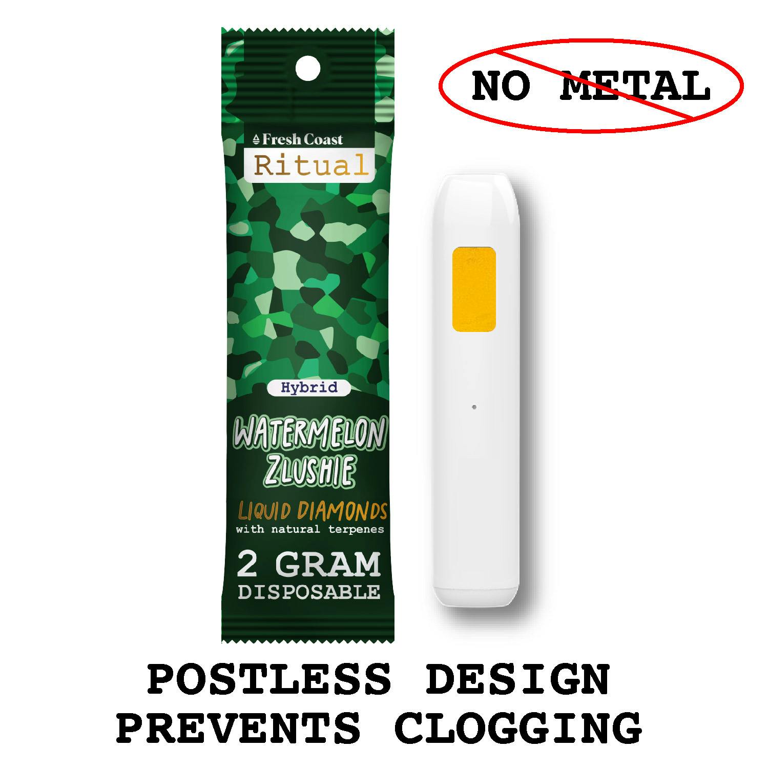 FRESH COAST | RITUAL | WATERMELON ZLUSHIE | HYBRID | DISPOSABLE VAPE | 2G | REC - Main view