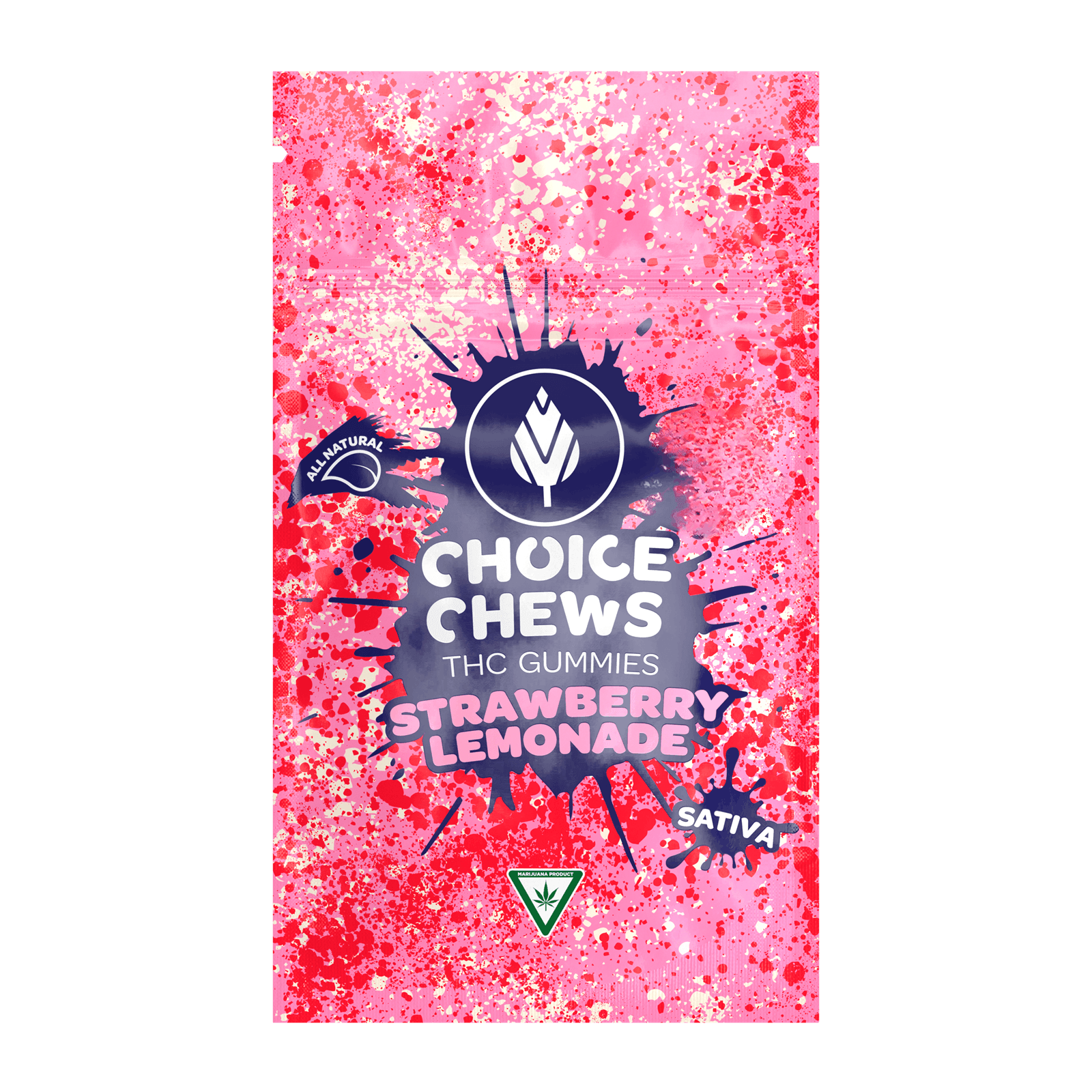 CHOICE | STRAWBERRY LEMONADE | SATIVA | GUMMIES | 100MG | REC - Main view