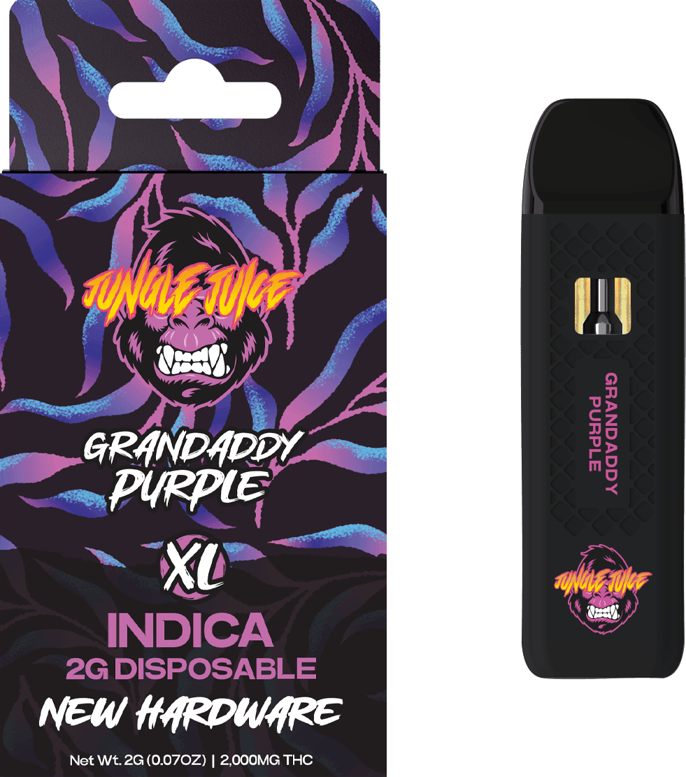 JUNGLE JUICE | GRANDDADDY PURPLE | INDICA | DISPOSABLE VAPE | 2G | REC - Main view