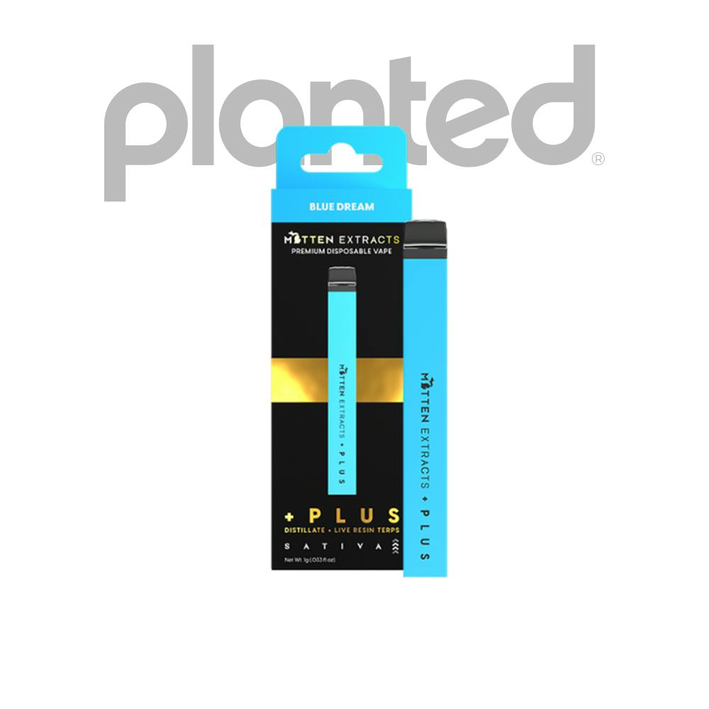 Mitten | Blue Dream | Sativa | 1G Disposable Vape Pen | REC - Main view