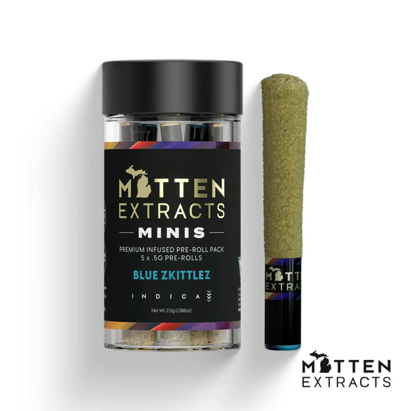 MITTEN EXTRACTS | BLUE ZKITTLEZ | INDICA | INFUSED MULTI-PACK | 2.5G | REC - Main view