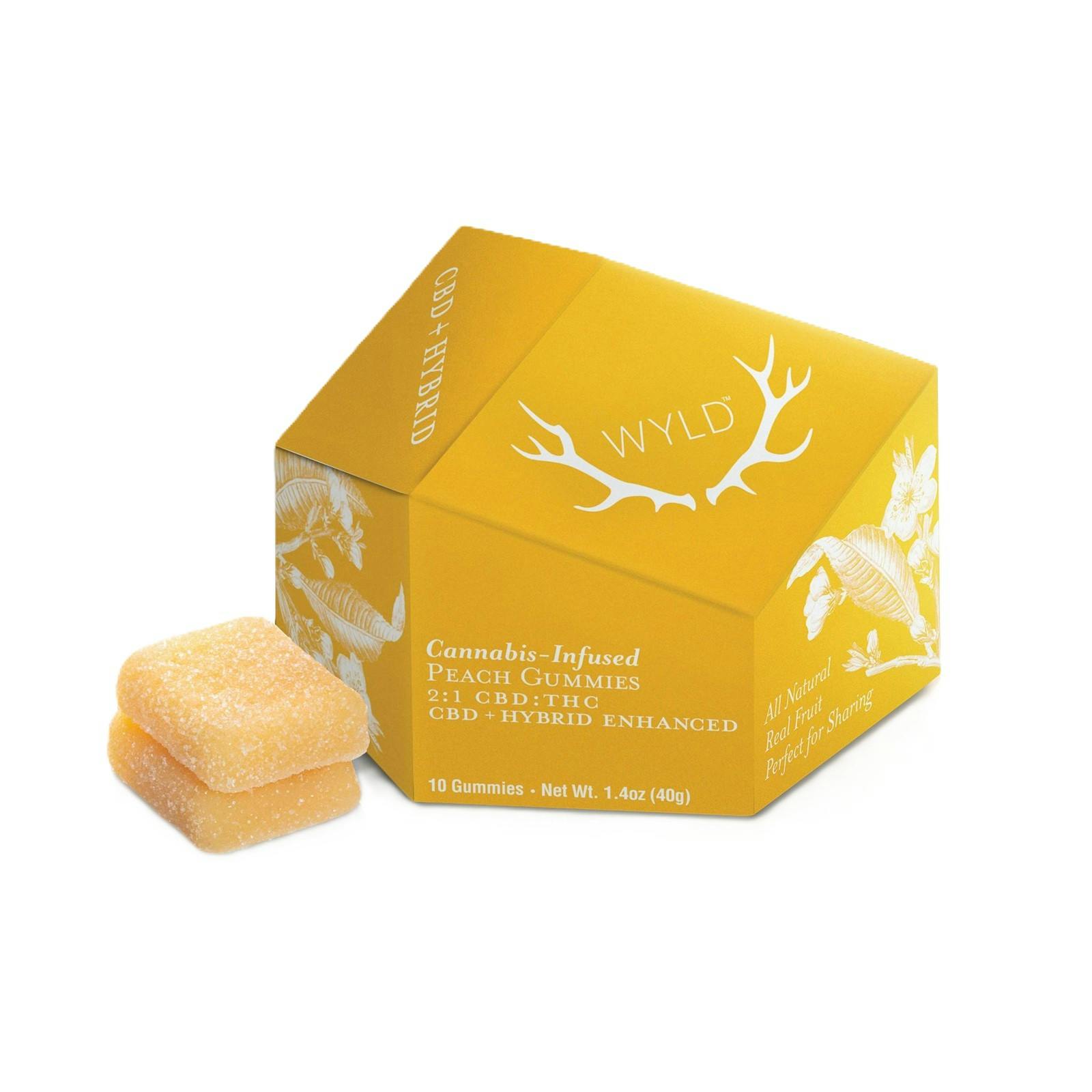 WYLD | PEACH | HYBRID | GUMMIES | 100MG:50MG | REC - Main view