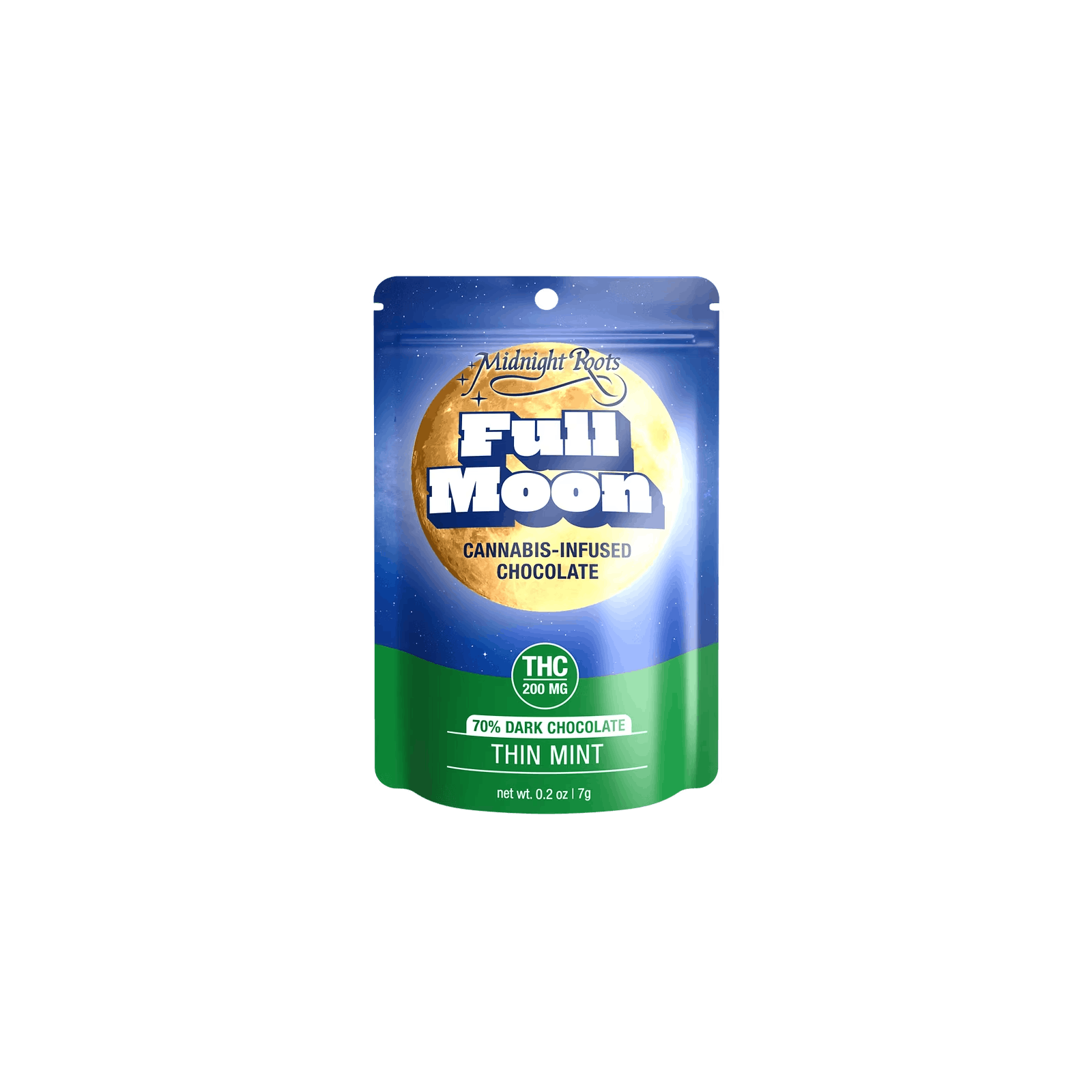 MIDNIGHT ROOTS | FULL MOON | THIN MINT | DARK CHOCOLATE | 200MG | REC - Main view