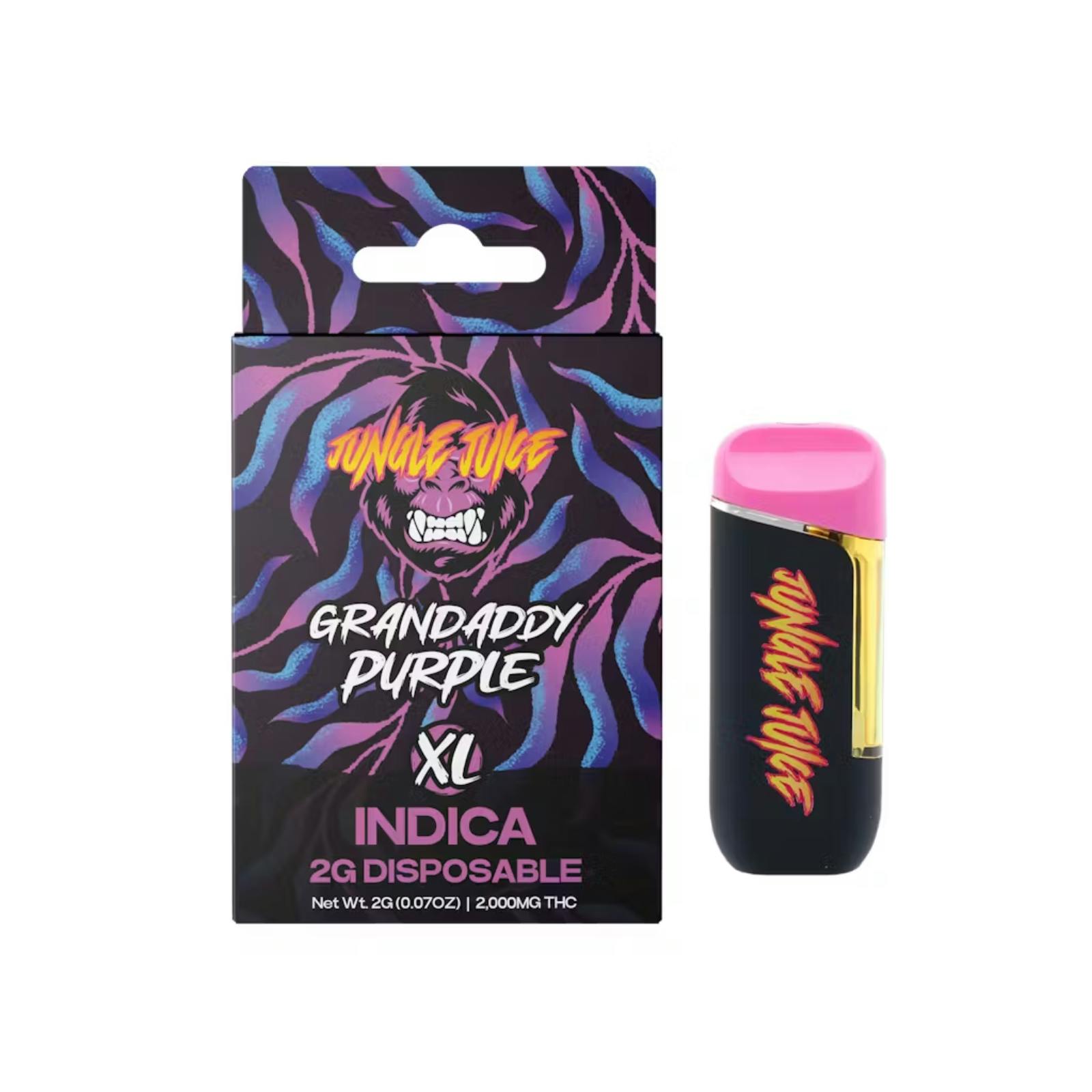 JUNGLE JUICE | GRANDDADDY PURPLE | INDICA | DISPOSABLE VAPE | 2G | REC - Main view