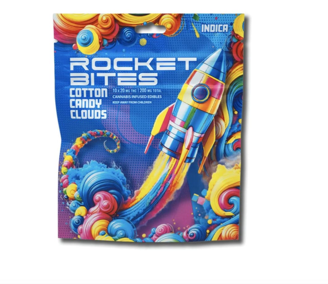 ROCKET BITES | COTTON CLOUD | GUMMIES | INDICA | 200MG | REC - Main view