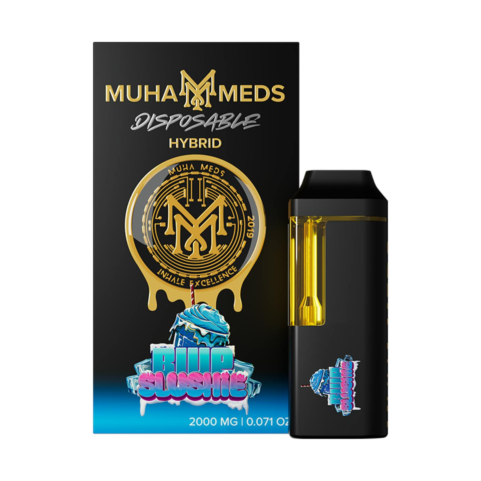 MUHA MEDS | BLUE SLUSHIE | HYBRID | DISPOSABLE VAPE | 2G | REC - Main view