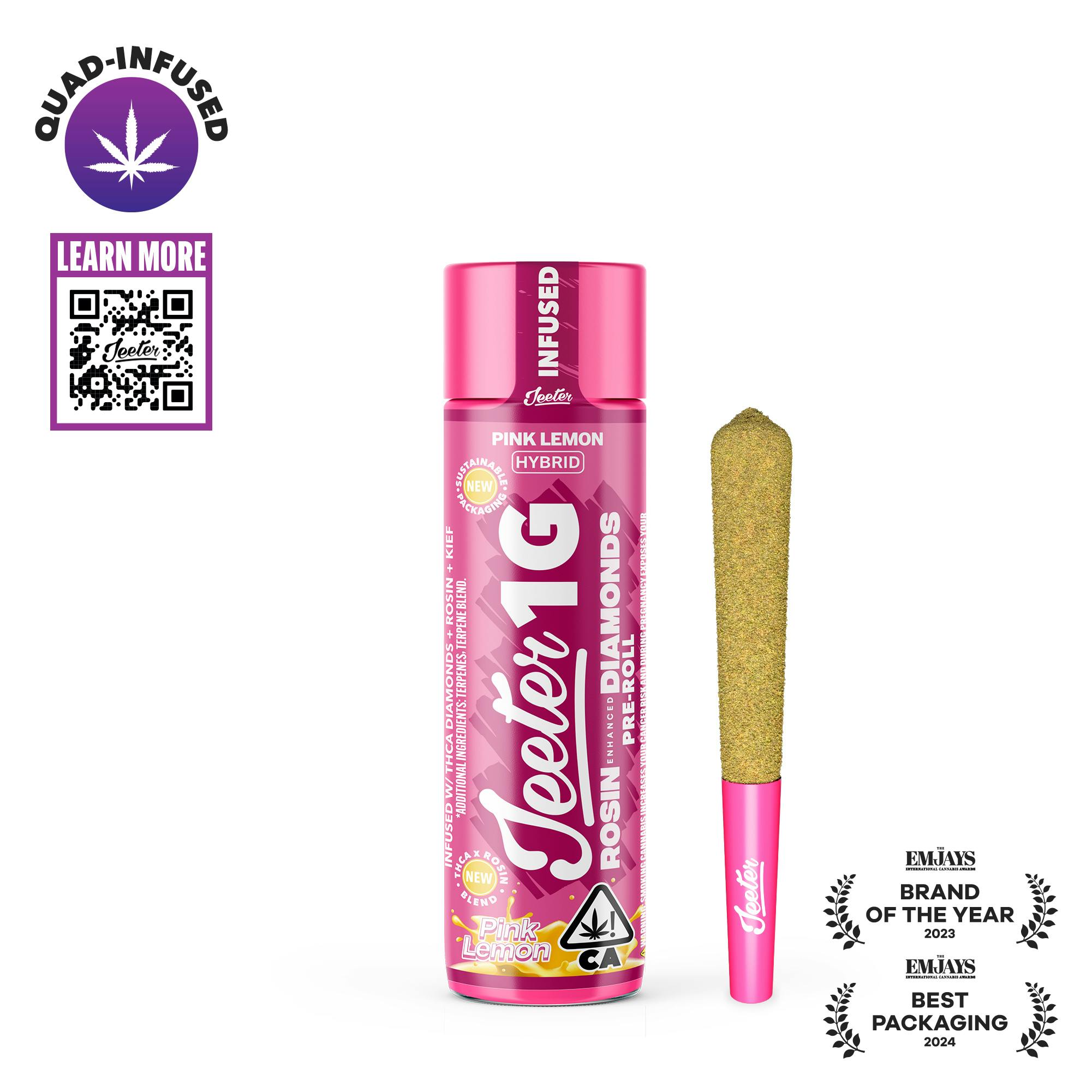 JEETER | PINK LEMON | HYBRID | INFUSED PRE-ROLL | 1G | REC - Main view