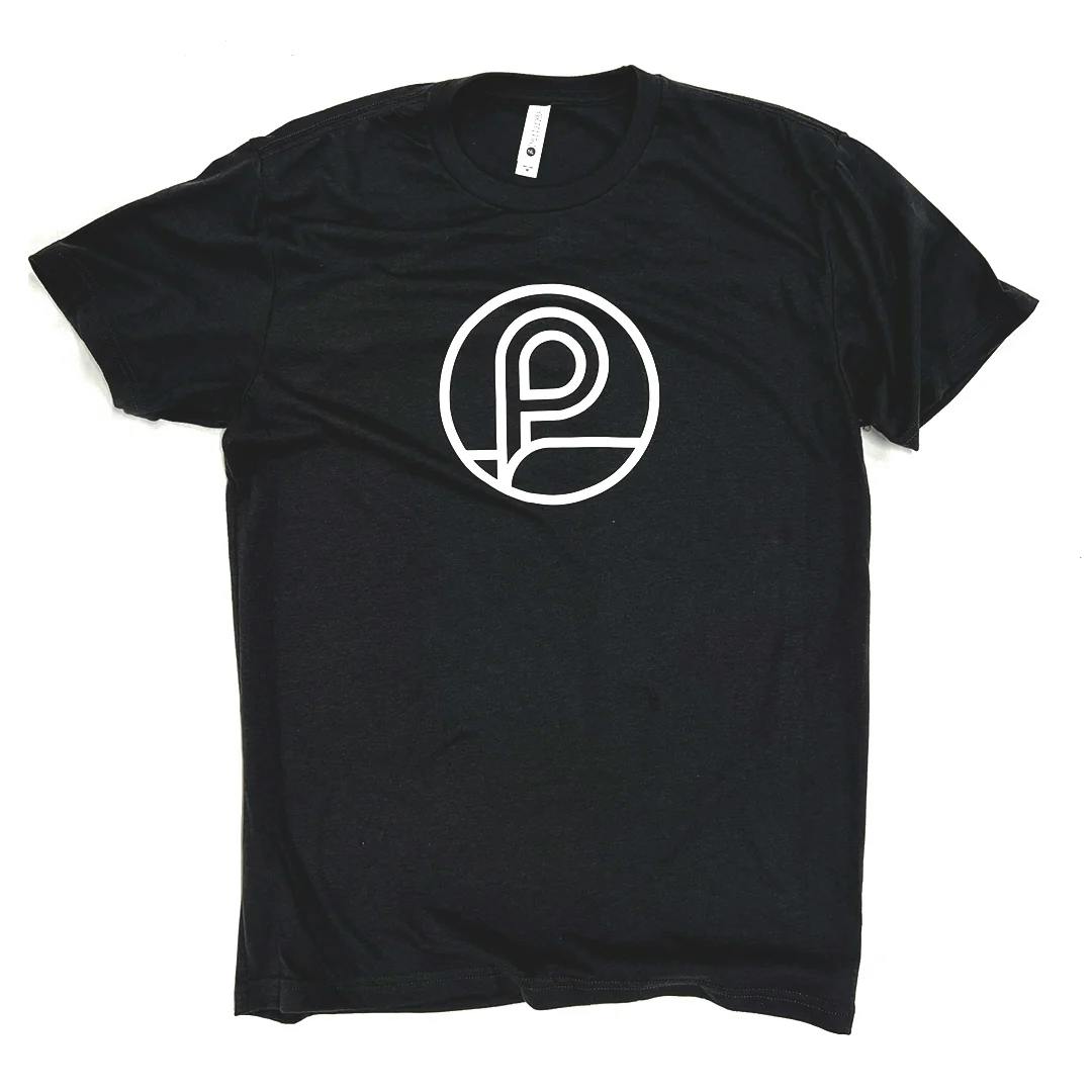 T-Shirt | Black | White P Coin | XS - Main view