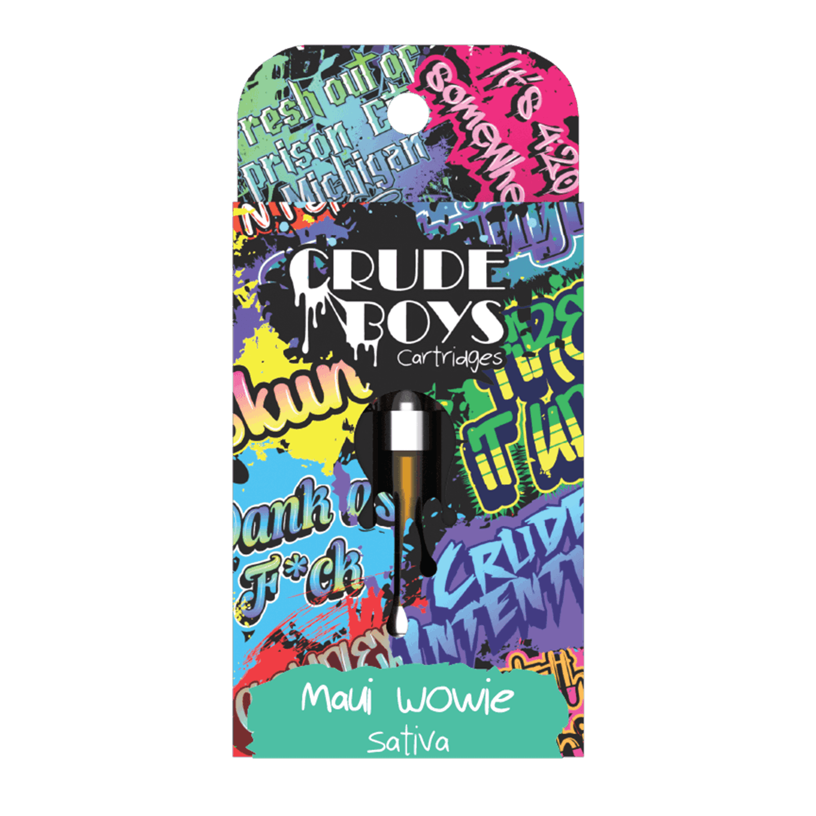 Crude Boys | Maui Wowie | Sativa | 1G 510 Vape Cartridge | REC - Main view