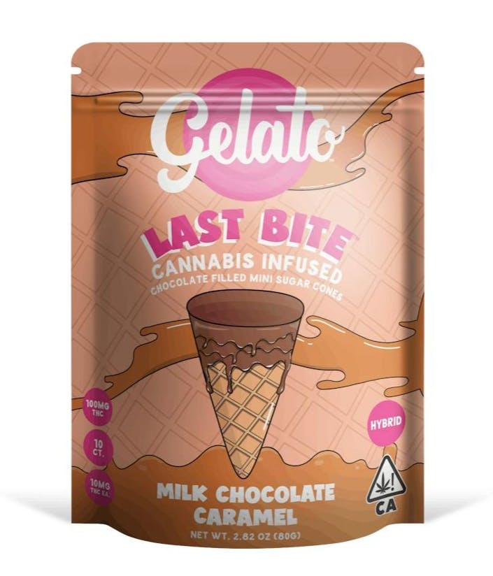 GELATO | CARAMEL LAST BITE CONES | HYBRID | CHOCOLATE | 200MG | REC - Main view