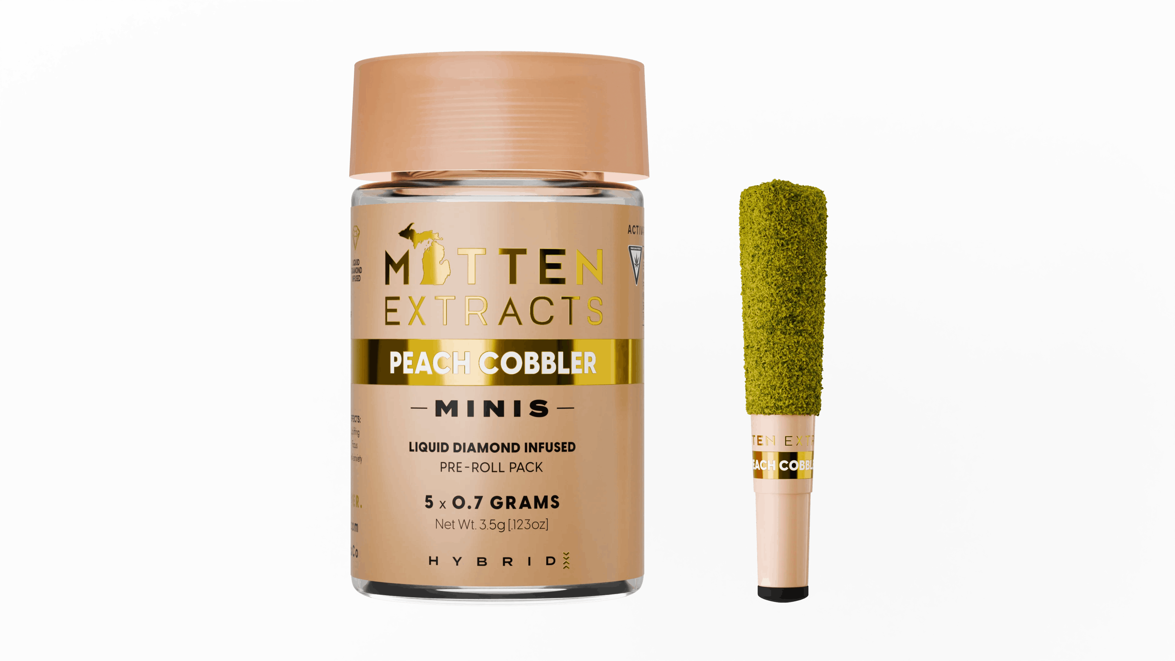 MITTEN EXTRACTS | PEACH COBBLER | HYBRID | INFUSED MULTI-PACK | 3.5G | REC - Main view