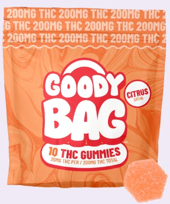 Goody Bag | Citrus Sunshine | Sativa | 200MG Gummies | REC - Main view