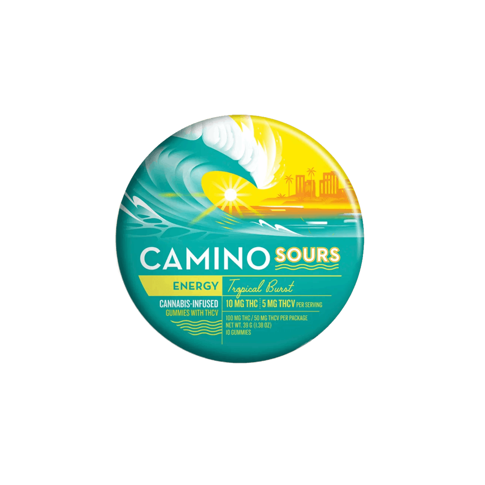 CAMINO SOURS | TROPICAL BURST ENERGY | GUMMIES | 200MG | REC - Main view