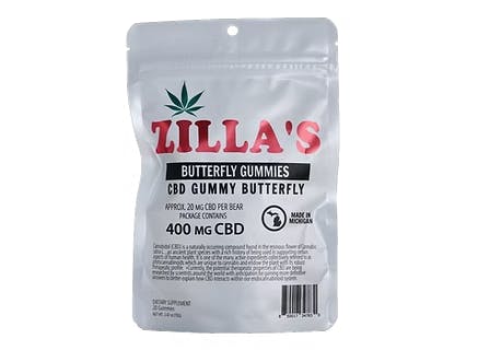 ZILLA'S | CBD BUTTERFLIES | GUMMIES | 400MG - Main view