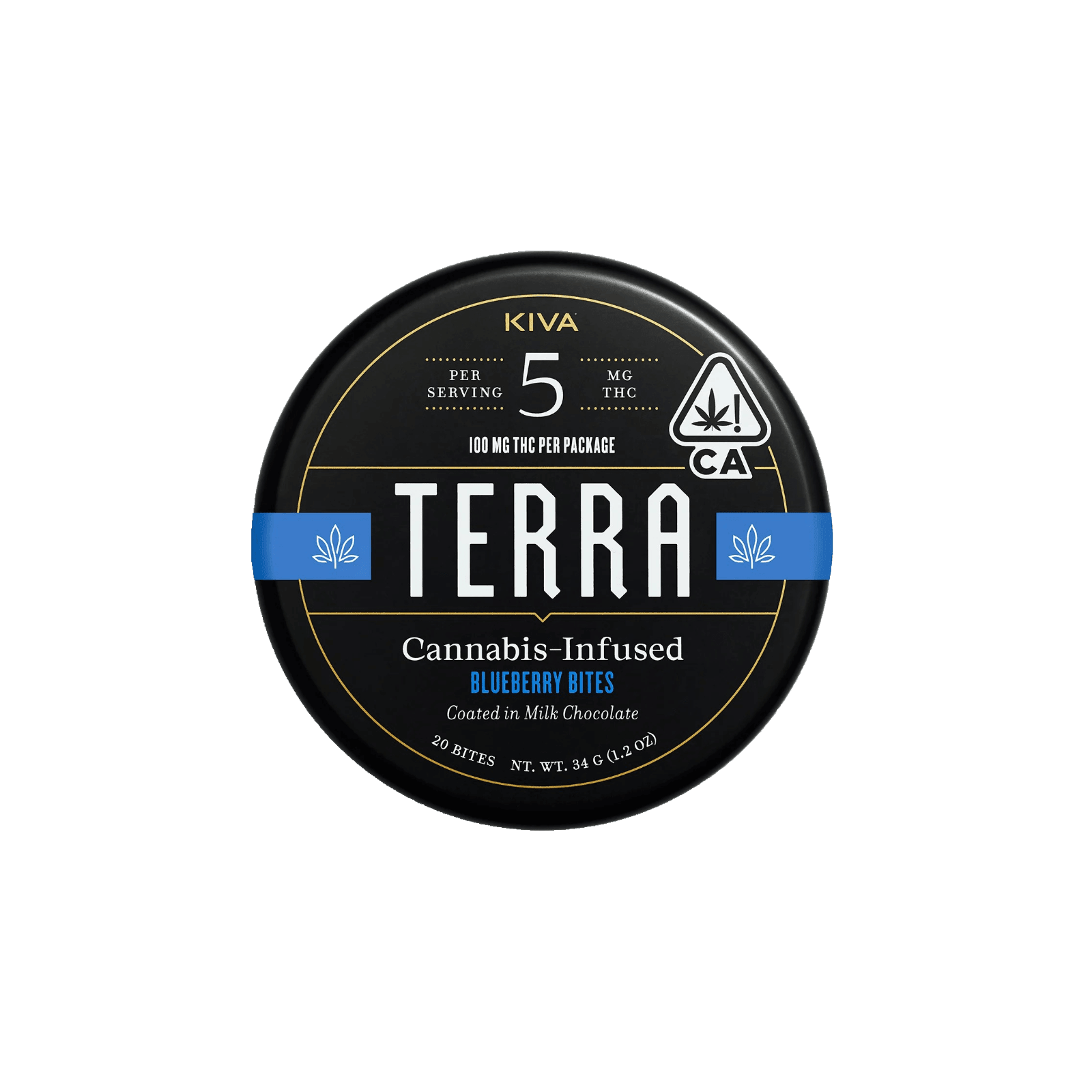 KIVA | TERRA | CHOCOLATE COVERED BLUBERRIES | 100MG | REC - Main view