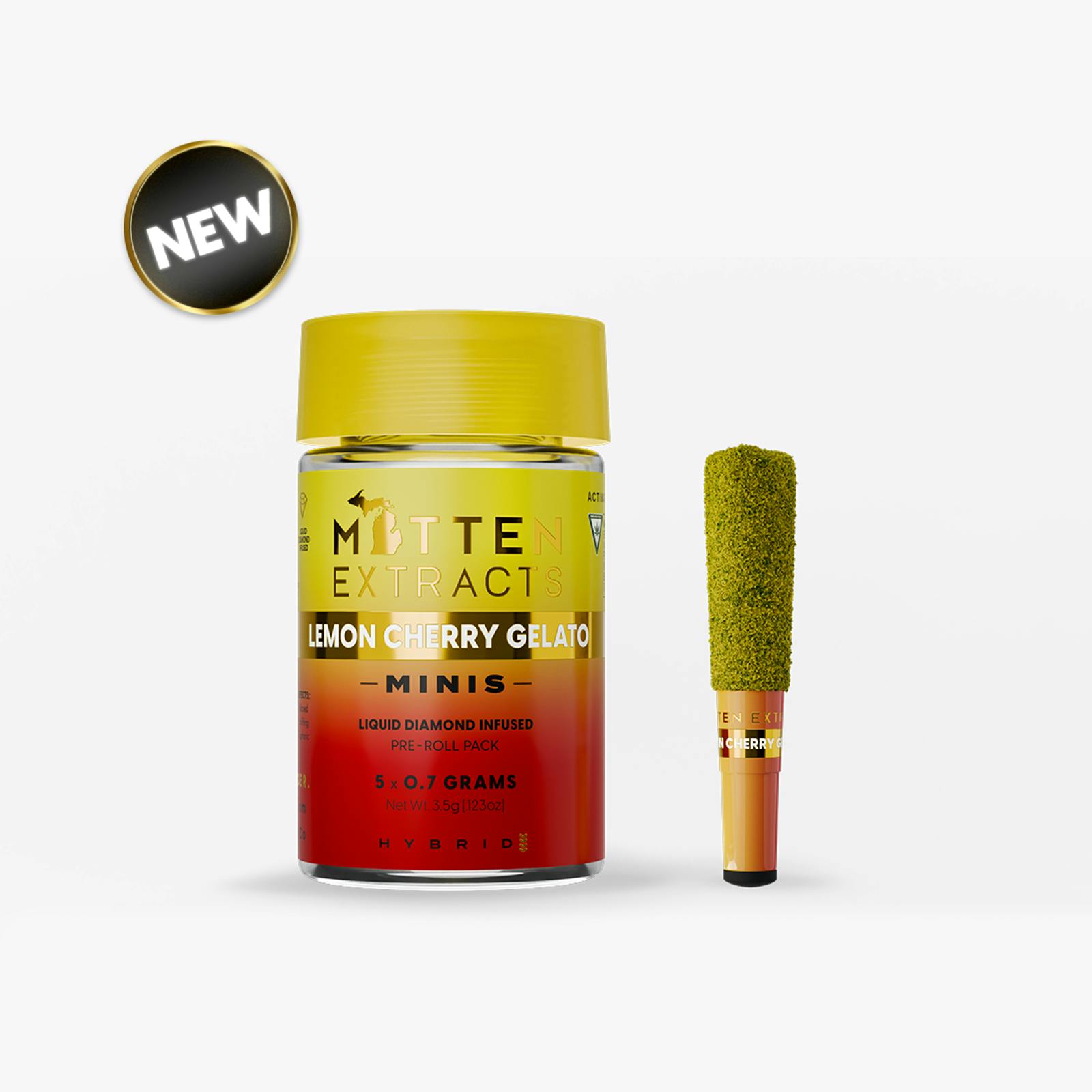 MITTEN EXTRACTS | LEMON CHERRY GELATO | HYBRID | INFUSED MULTI-PACK | REC - Main view