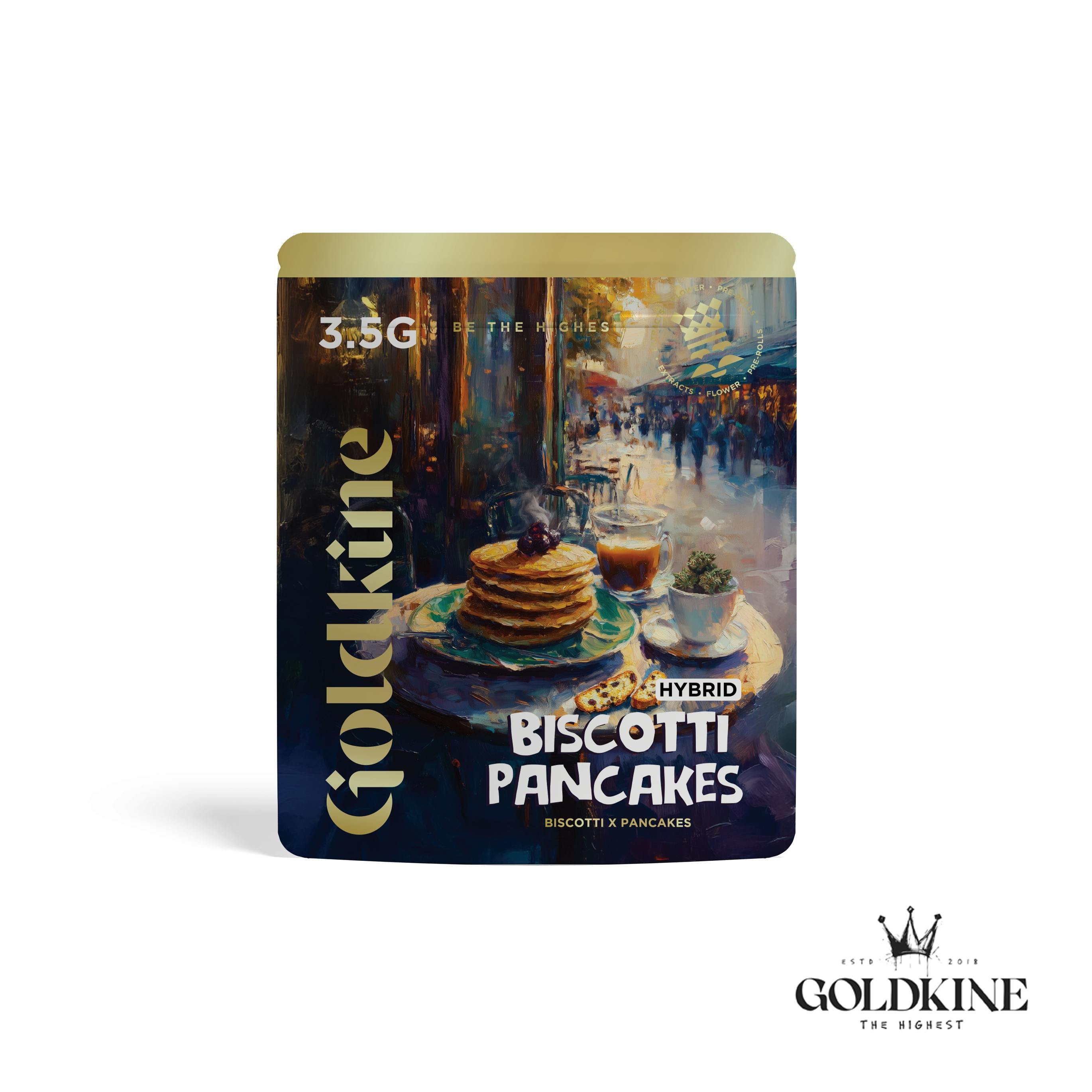 GOLDKINE | BISCOTTI PANCAKEZ | INDICA | PRE-PACKAGED | 3.5G | REC - Main view