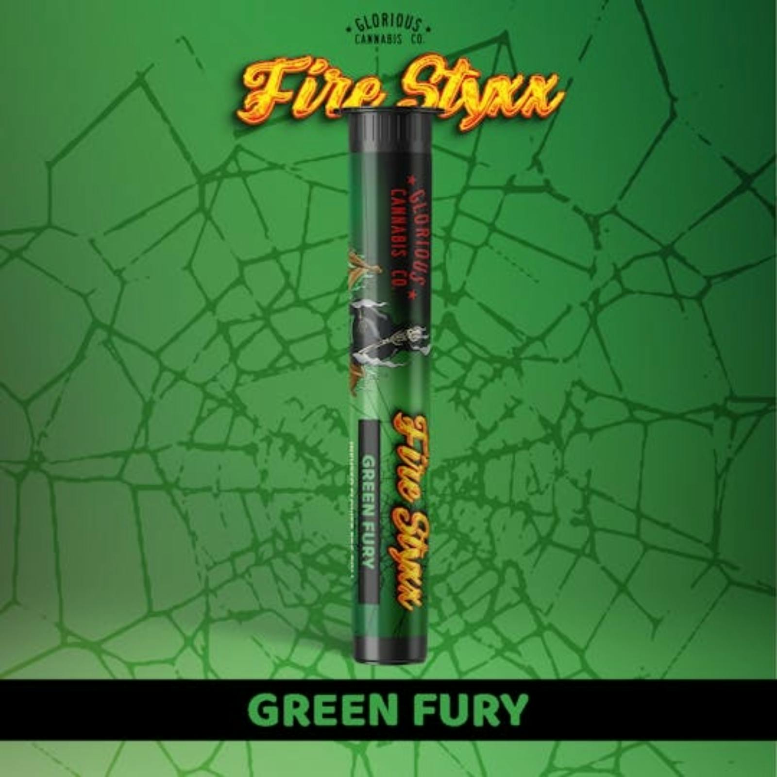 GLORIOUS | FIRE STYXX GREEN FURY | HYBRID | INFUSED PRE-ROLL | 1G | REC - Main view