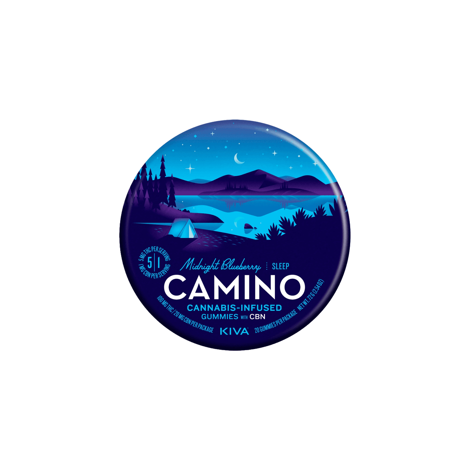 CAMINO | MIDNIGHT BLUEBERRY THC:CBN | INDICA | 100MG | GUMMIES | REC - Main view