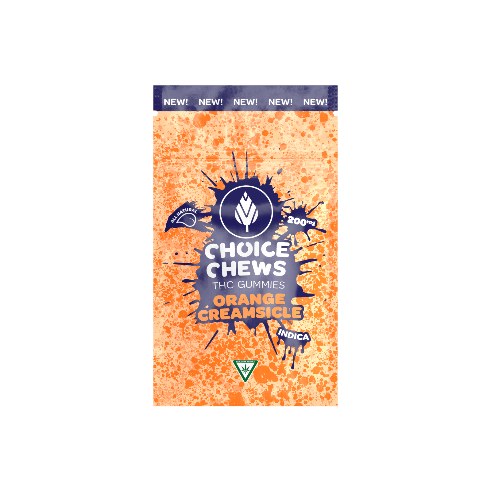 CHOICE | ORANGE CREAMSICLE | INDICA | GUMMIES | 200MG | REC - Main view