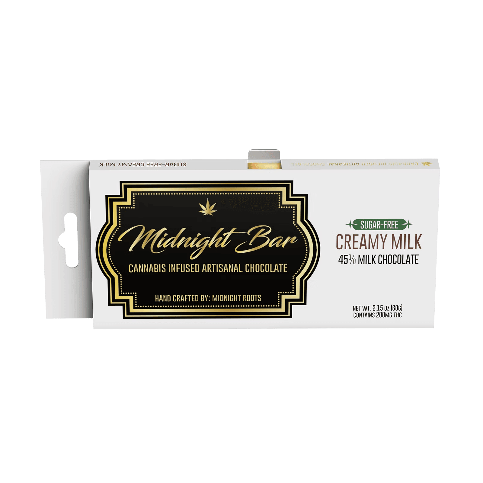 MIDNIGHT ROOTS | SUGAR FREE MILK CHOCOLATE | CHOCOLATE BAR | 200MG | REC - Main view