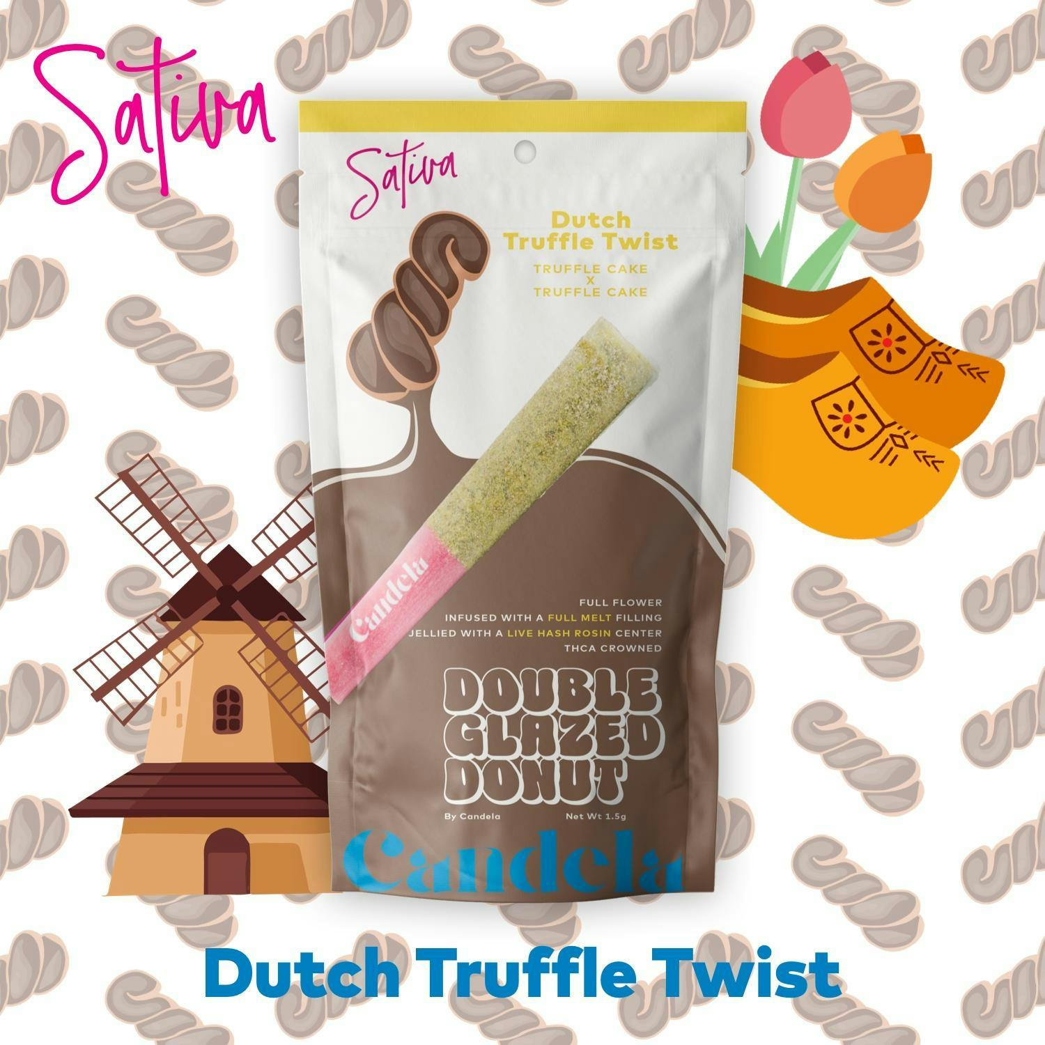 CANDELA | DUTCH TRUFFLE TWIST | SATIVA | DONUT | 1.5G - Main view