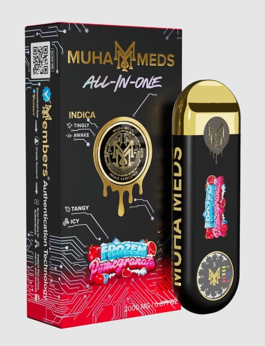 MUHA MEDS | FROZEN POMEGRANATE | SATIVA | DISPOSABLE VAPE | 2G | REC - Main view
